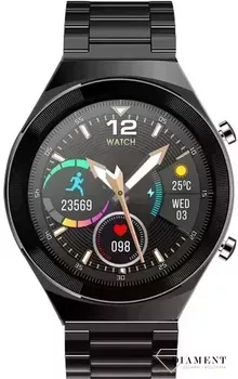 Zegarek Smartwatch Rubicon na czarnej bransolecie RNCE68.webp